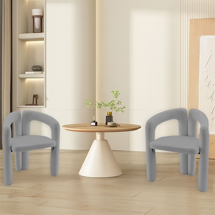 כסא בד מעוצב דגם Milano צבע אפור מתצוגה ועודפים