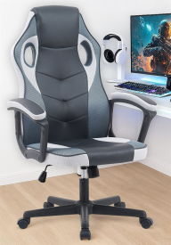 כסא גיימינג במכירה מוקדמת 21 ימי עסקים דגם Gamer צבע שחור לבן my-office