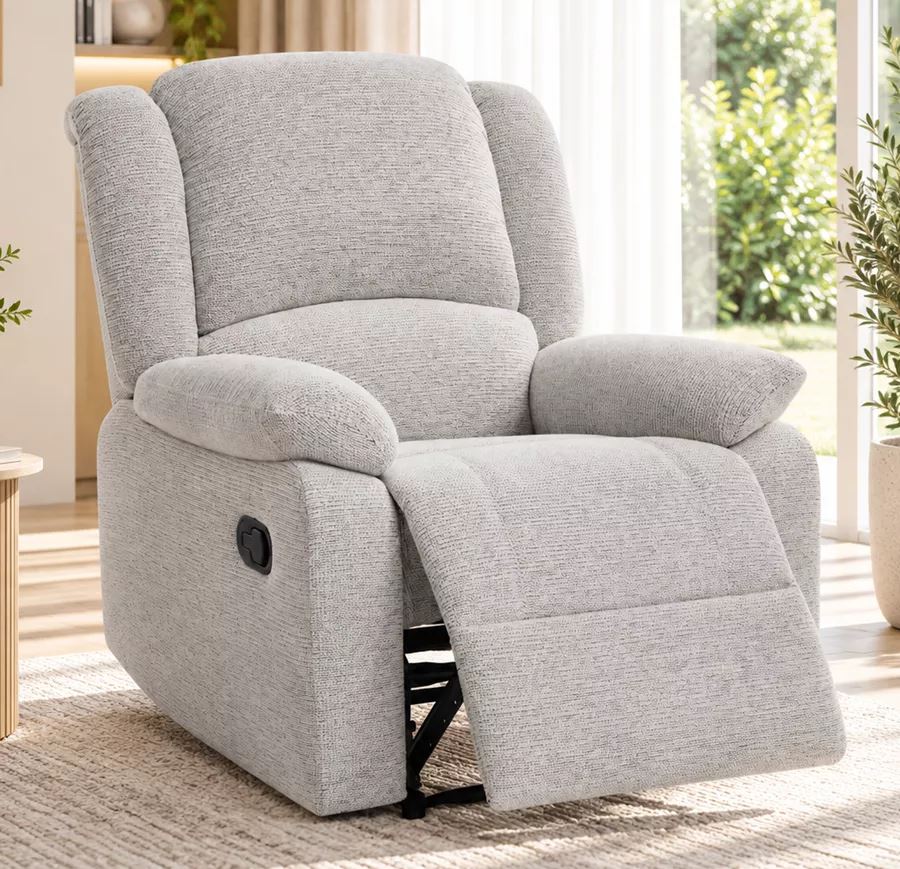 כורסת טלוויזיה ריקליינר דגם COMFORT צבע בז' מתצוגה ועודפים