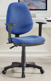 כסא מזכירה וסטודנט עם ידיות מתכווננות דגם Promax10 צבע כחול מתצוגה ועודפים my-office