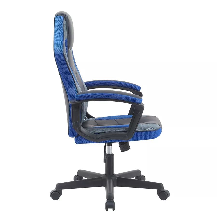 כסא גיימינג דגם Gamer צבע שחור כחול מתצוגה ועודפים