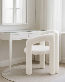 כסא בד מעוצב דגם Milano צבע שמנת במכירה מוקדמת 21 ימי עסקים my-office