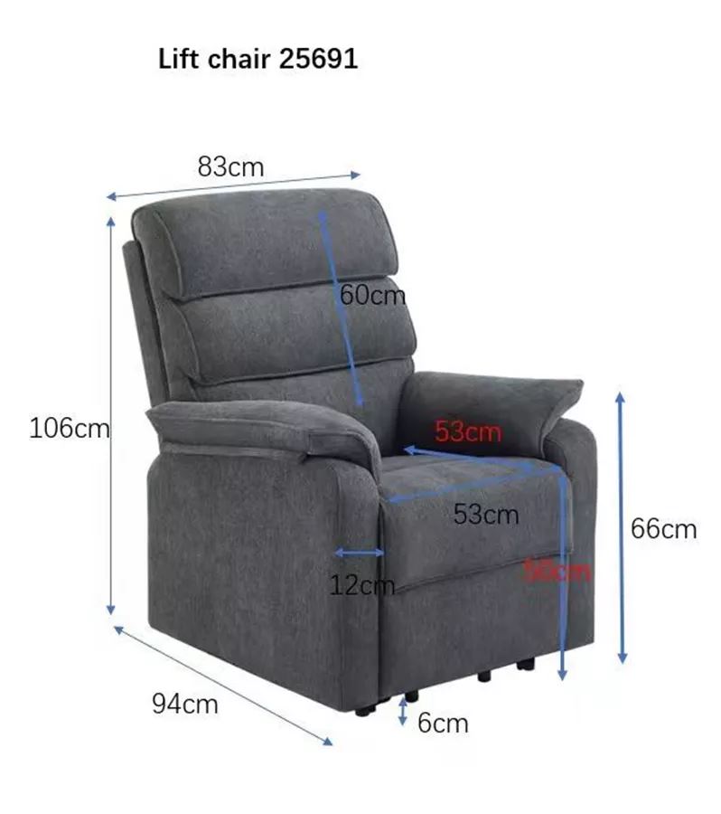כורסת קימה חשמלית COMFY EASY LIFT צבע אפור בהיר ***במכירה מוקדמת 30 ימי עסקים