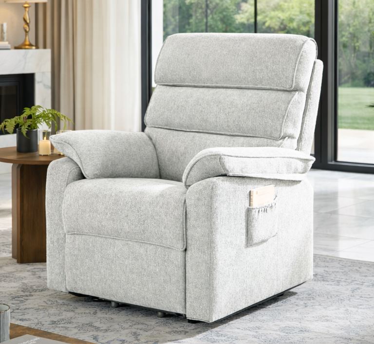 כורסת קימה חשמלית COMFY EASY LIFT צבע אפור בהיר מתצוגה ועודפים