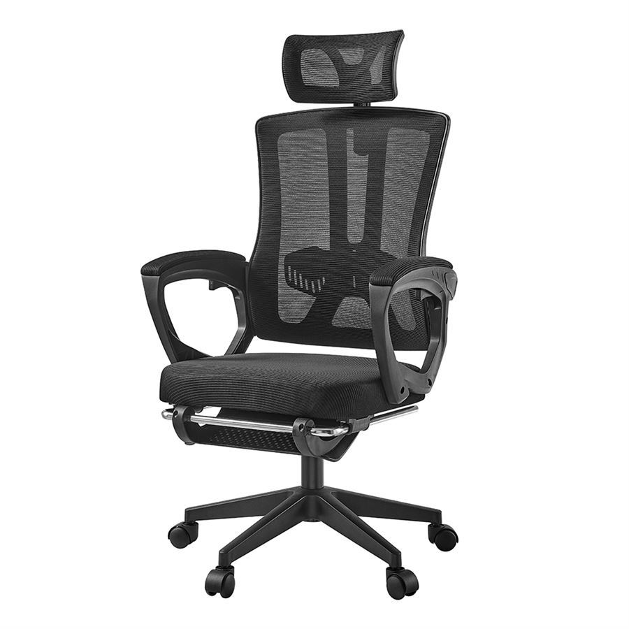 כסא מנהלים יוקרתי עם הדום נשלף דגם XP-50 צבע שחור מתצוגה ועודפים