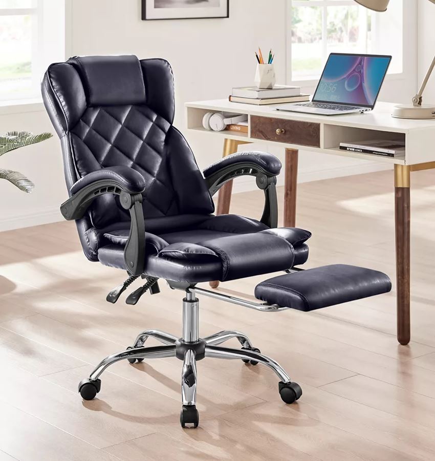 כסא מנהלים מרופד דגם LEONARDO עם הדום נשלף צבע חום במכירה מוקדמת 21 ימי עסקים