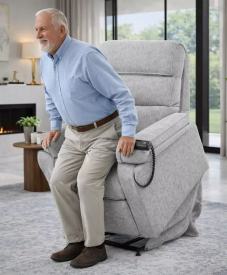 כורסת קימה חשמלית COMFY EASY LIFT צבע אפור בהיר ***במכירה מוקדמת 30 ימי עסקים my-office