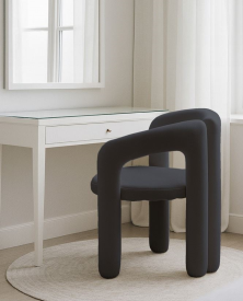 כסא בד מעוצב דגם Milano צבע שחור במכירה מוקדמת 21 ימי עסקים my-office