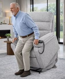 כורסת קימה חשמלית COMFY EASY LIFT צבע אפור בהיר מתצוגה ועודפים my-office