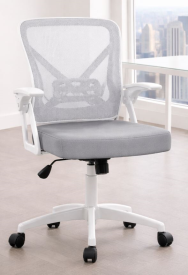 כסא מנהלים עם ידיות מתכווננות דגם XP-36 צבע לבן בשילוב אפור במכירה מוקדמת 14 ימי עסקים my-office